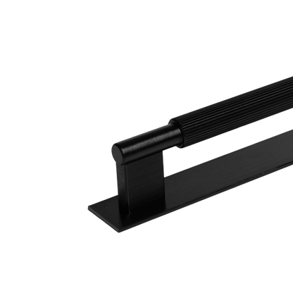Momo Arpa D Handle and Backplate 320mm in Brushed Black (2)