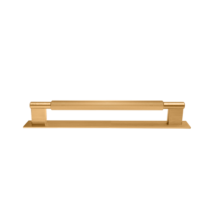 Momo Arpa D Handle and Backplate 192mm In Brushed Dark Brass (1)