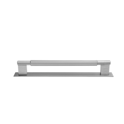 Momo Arpa D Handle and Backplate 192mm In Dull Brushed Nickel (1)