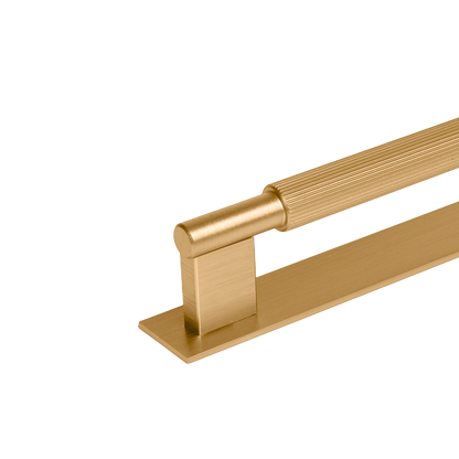 Momo Arpa D Handle and Backplate 1178mm in Brushed Dark Brass (1)