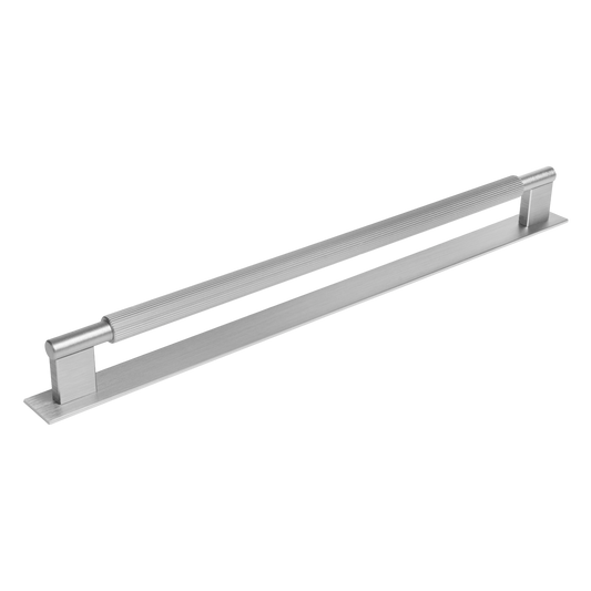 Momo Arpa D Handle and Backplate 320mm In Dull Brushed Nickel