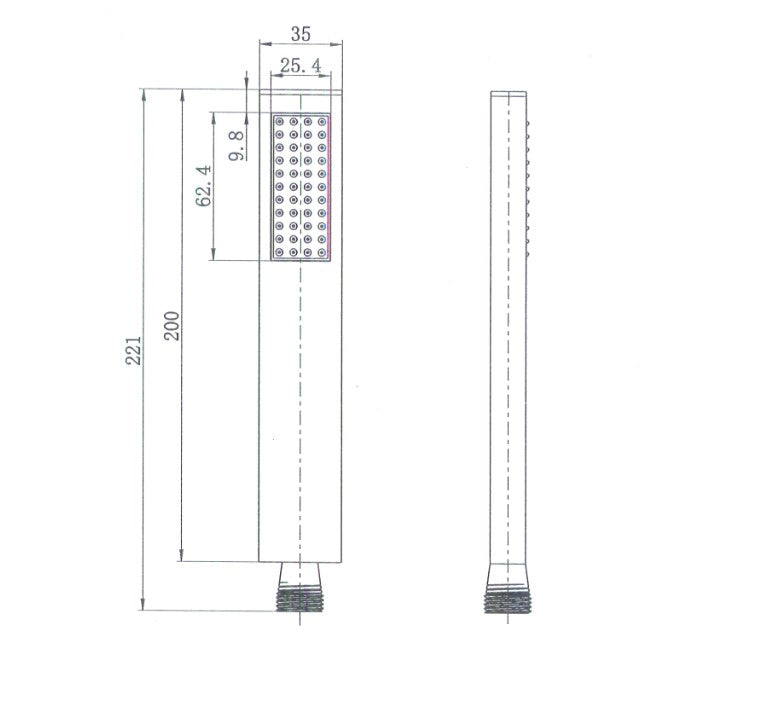 Microphone Hand Shower Square