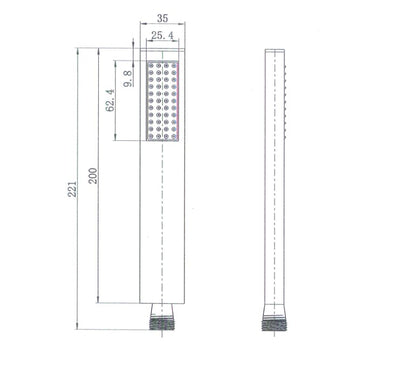 Microphone Hand Shower Square