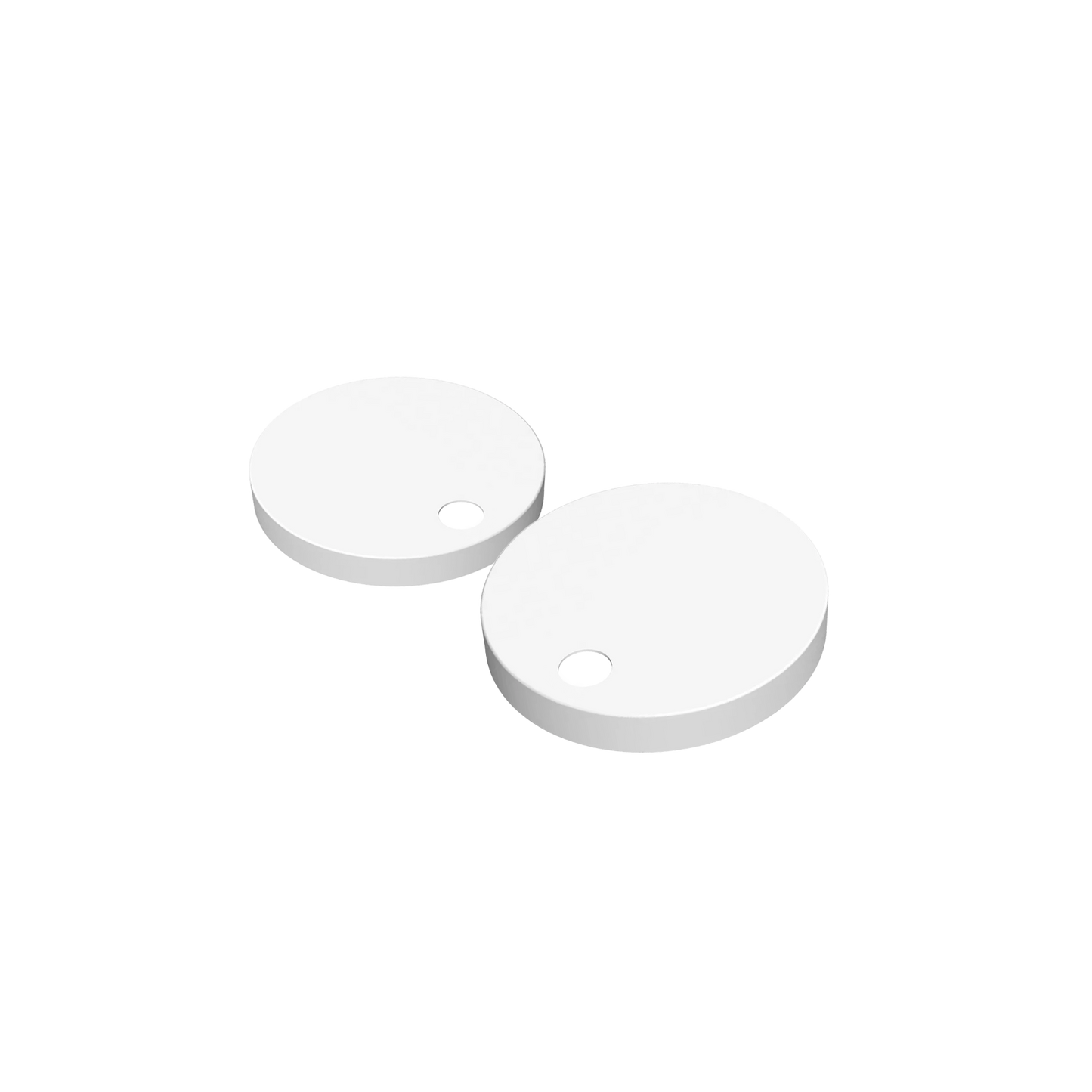 White Toilet Seat Hinge Cover Set