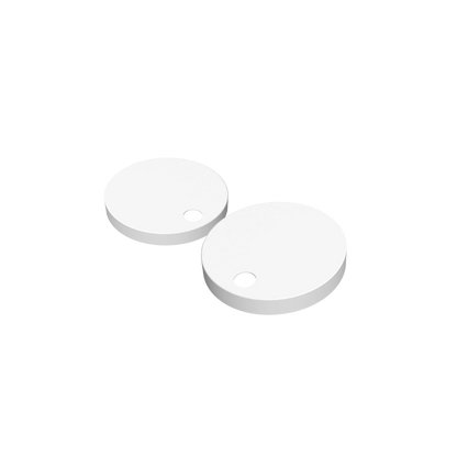 White Toilet Seat Hinge Cover Set