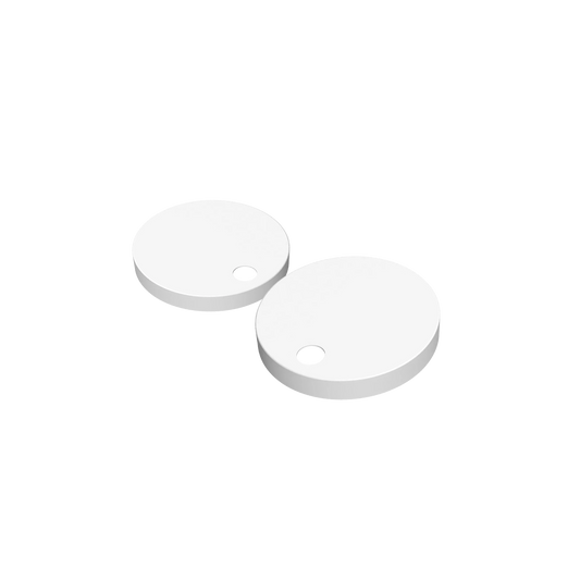 White Toilet Seat Hinge Cover Set
