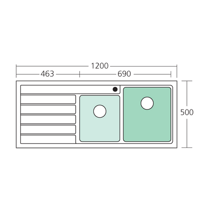 Apollo 1 & 3/4 Bowl Sink with Drainer