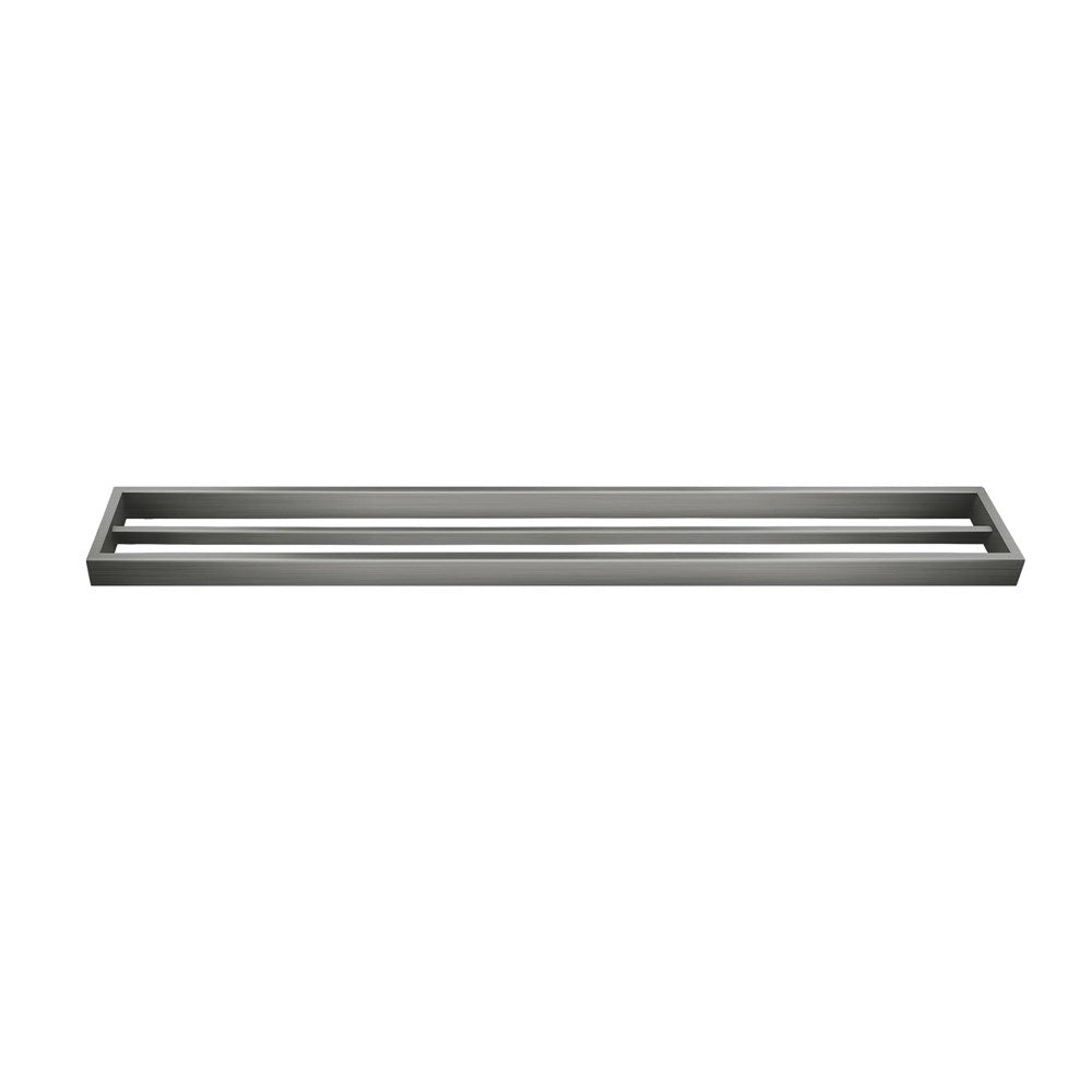 CavalloGun Metal Grey Square Double Towel Rail 800mm