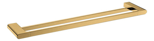 Persano Brushed Yellow Gold Zinc Alloy 600mm Double Towel Rail