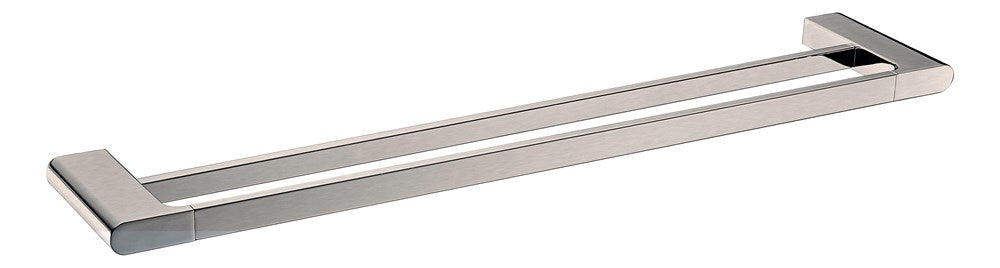 Persano Brushed Nickel Zinc Alloy 800mm Double Towel Rail