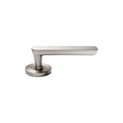 Momo Aspen Solid Brass Mortice Lock Privacy Lever Set In Dull Brushed Nickel (2)