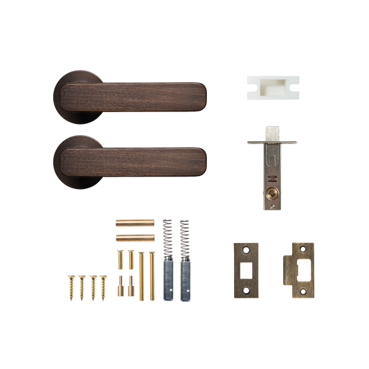 Momo Aspen Solid Brass Tubular Latch Passage Lever Set In Bronze