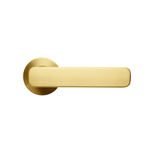 Momo Aspen Lever Handle Set Brushed Satin Brass
