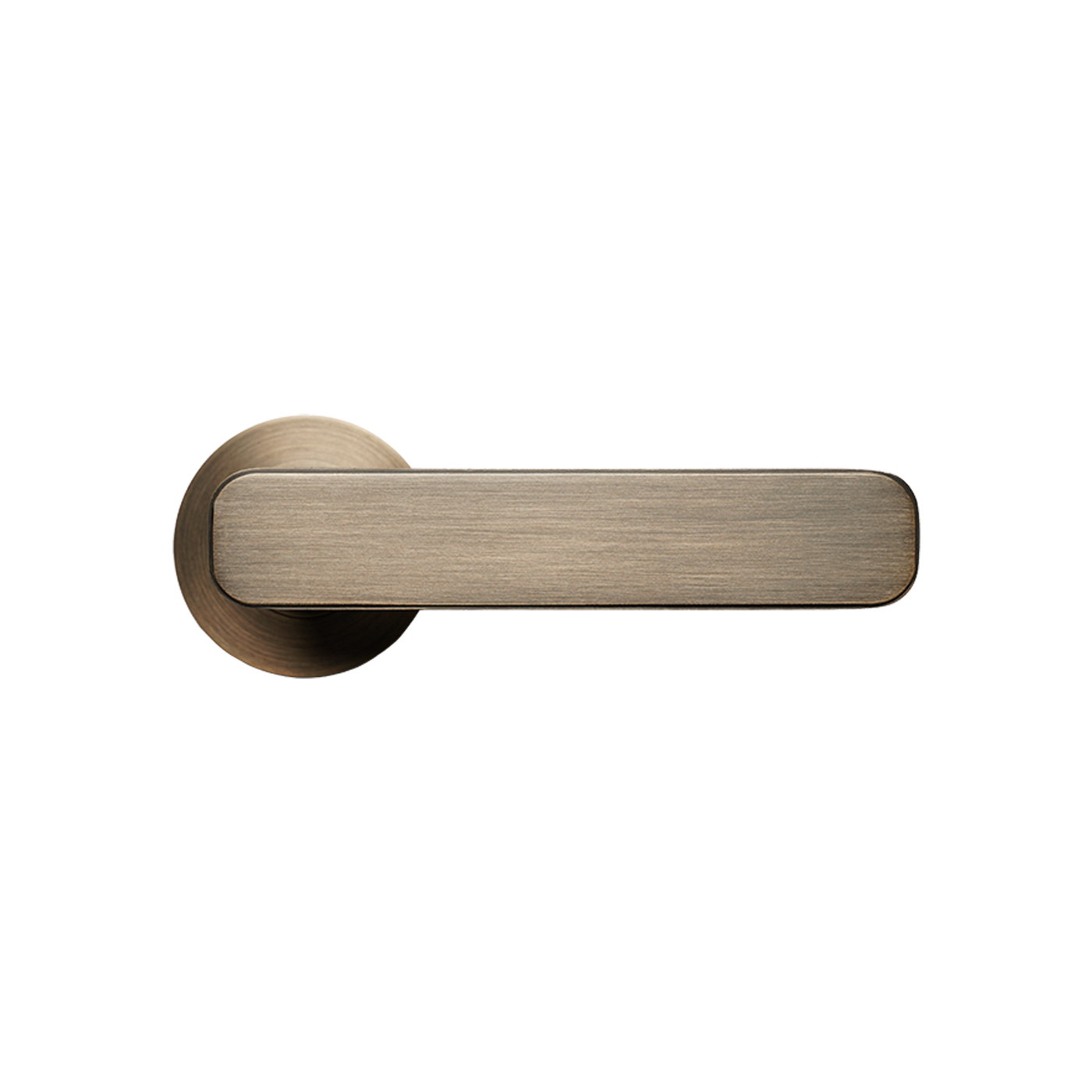 Momo Aspen Solid Brass Tubular Latch Passage Lever Set In Dark Brushed Brass (1)