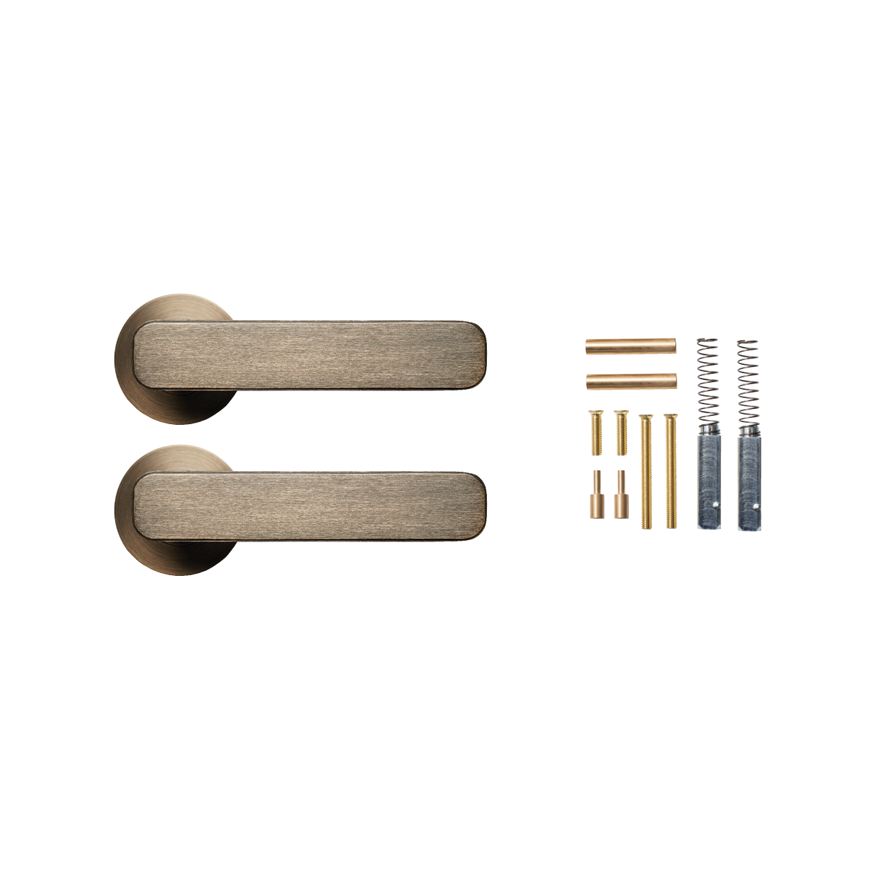Momo Aspen Lever Handle Set Dark Brushed Brass (2)