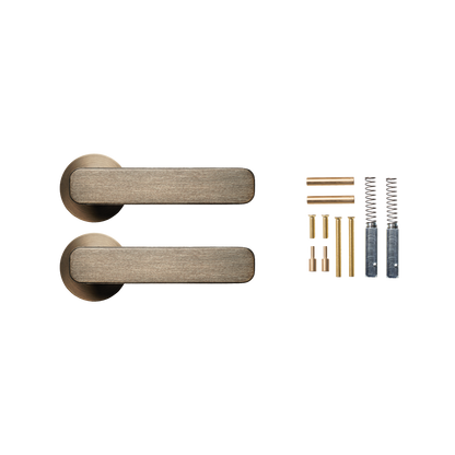 Momo Aspen Lever Handle Set Dark Brushed Brass (2)
