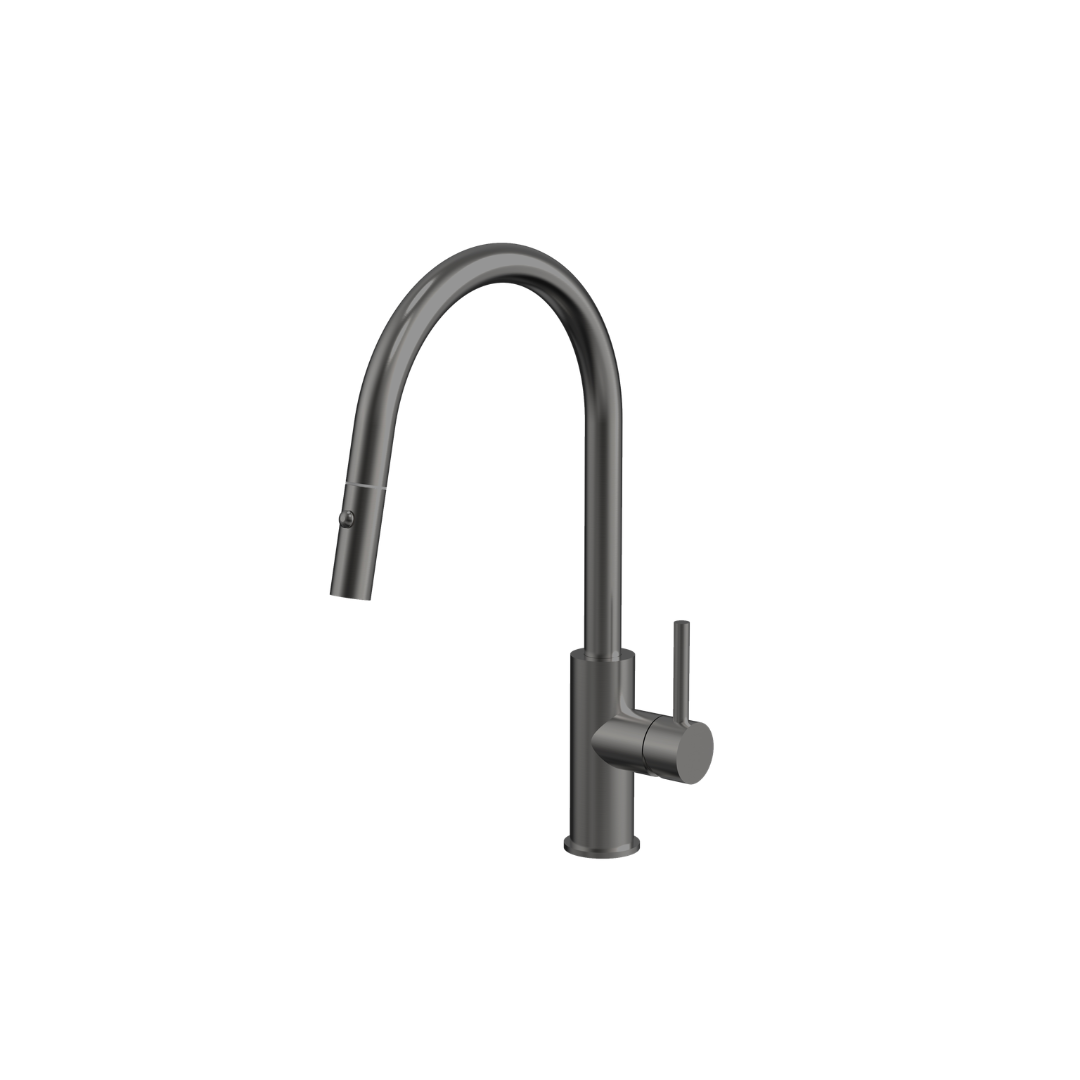 Auren Pull Out Kitchen Sink Mixer in Forged Gunmetal