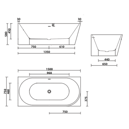 Axis Left Corner Bathtub