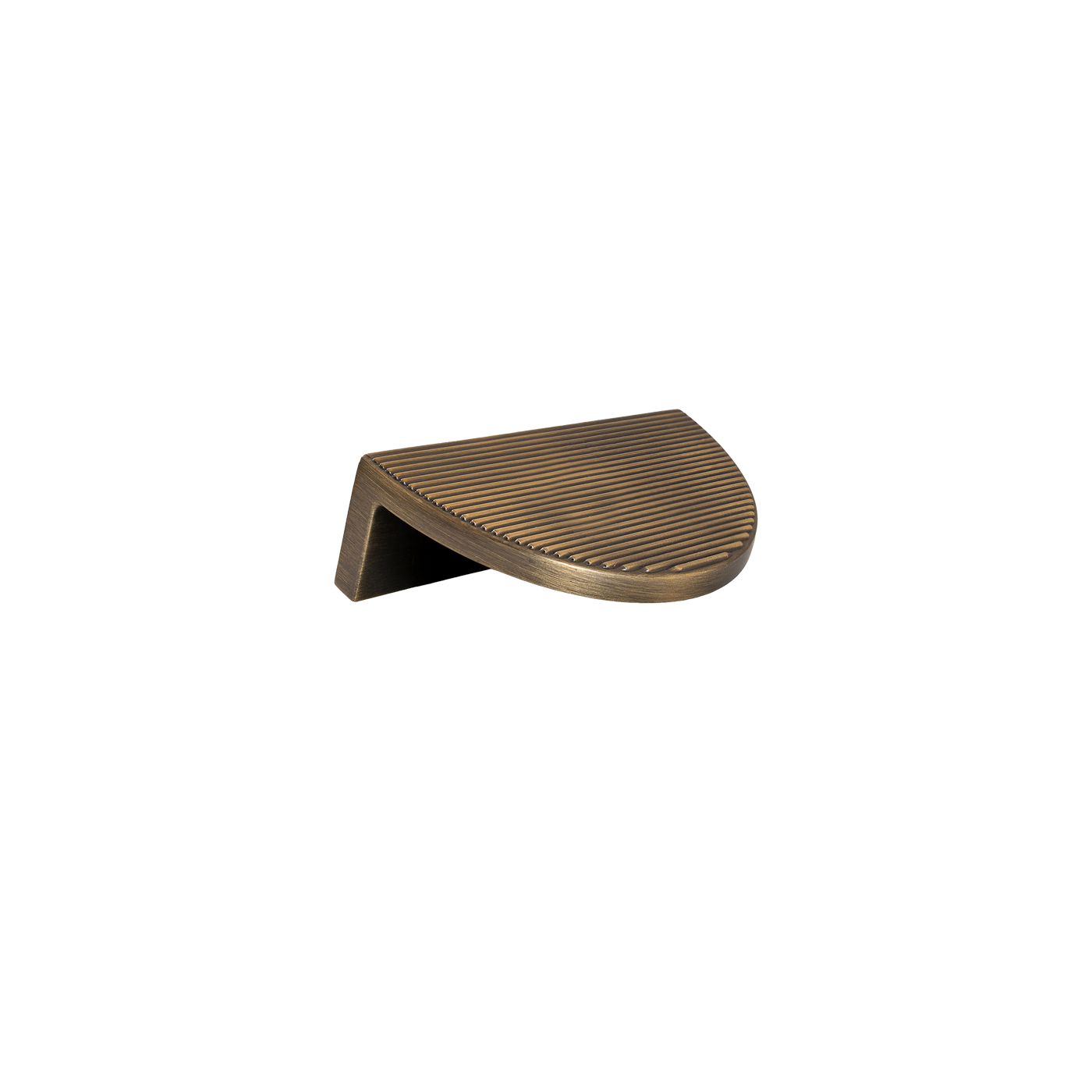 Momo Barrington Eclipse Ribbed Pull Handle 64mm in Dark Brushed Brass