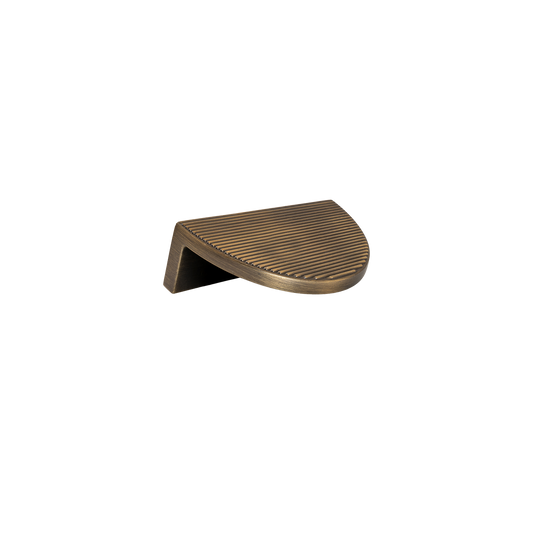 Momo Barrington Eclipse Ribbed Pull Handle 64mm in Dark Brushed Brass