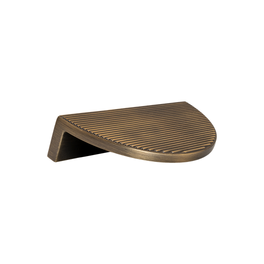Momo Barrington Eclipse Ribbed Pull Handle 96mm in Dark Brushed Brass