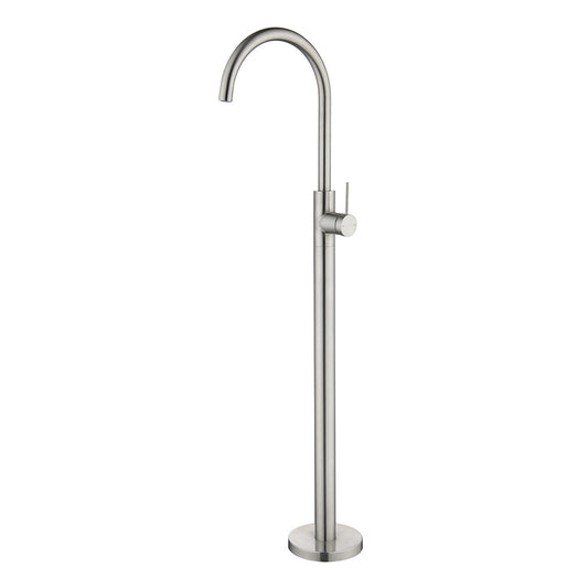 Bella Vista Mica Freestanding Bath Mixer Brushed Nickel