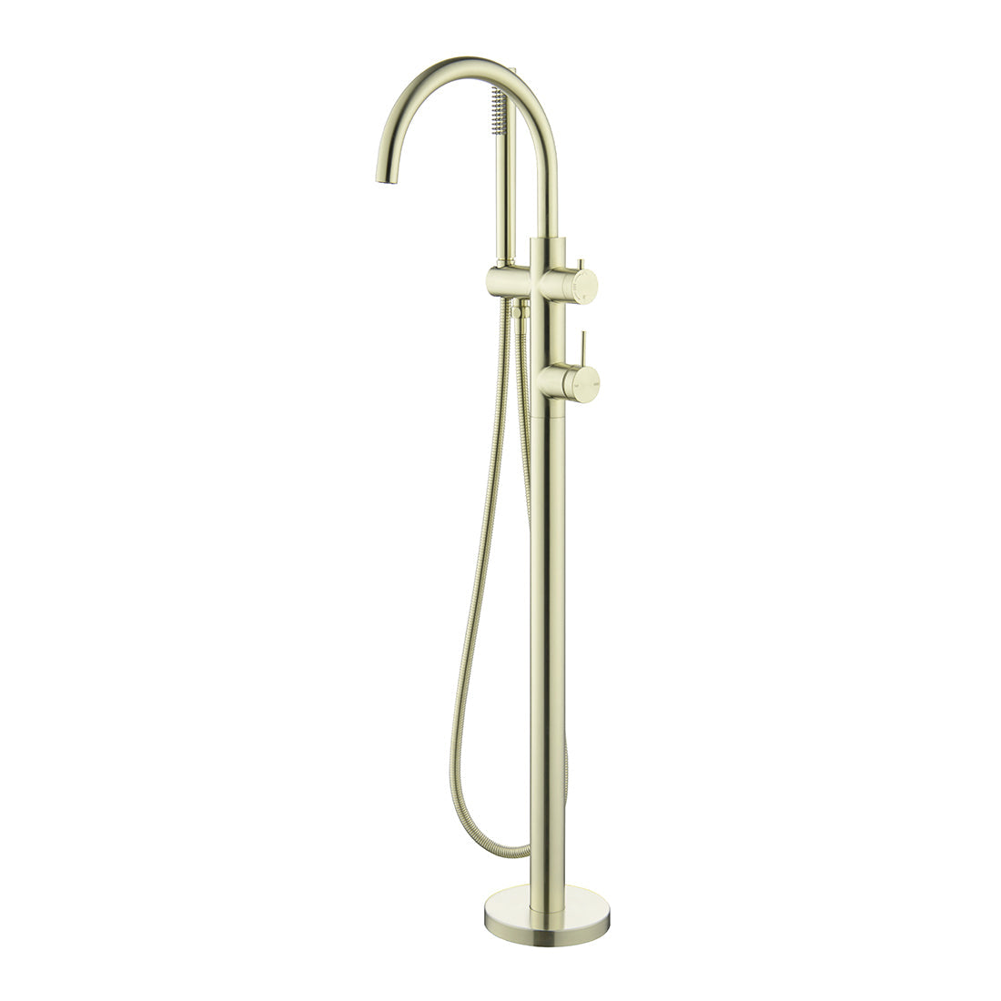 Bella Vista Mica Freestanding Bath Mixer with Hand Shower French Gold