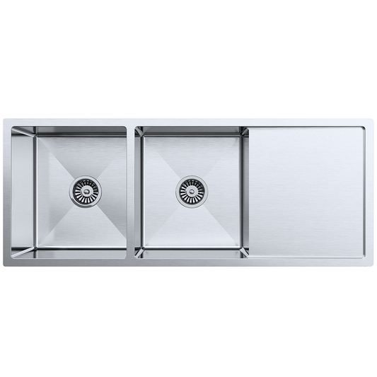 Atlas Handmade Double Bowl With Drainer Kitchen Sink