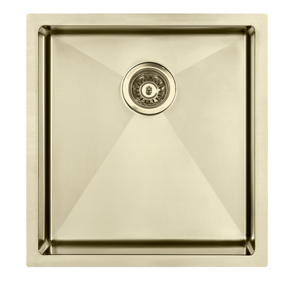 Atlas Handmade Single Bowl Kitchen Sink in Brushed Gold