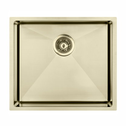 Atlas Handmade Single Bowl Kitchen Sink in Brushed Gold