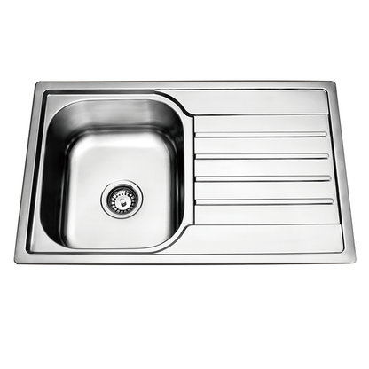 Top Mount Prague Single Bowl Pressed Kitchen Sink