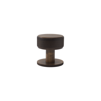 Momo Belgravia Knurled Round Knob Solid Brass 35mm in Bronze