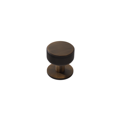 Momo Belgravia Knurled Round Knob Solid Brass 35mm in Bronze (1)