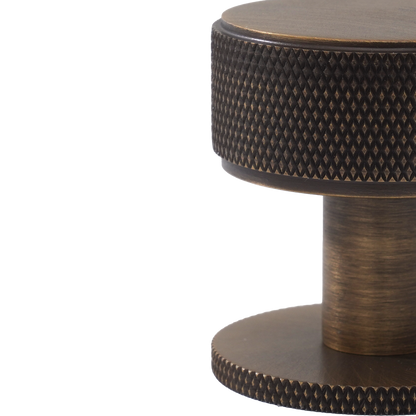 Momo Belgravia Knurled Round Knob Solid Brass 35mm in Bronze (2)
