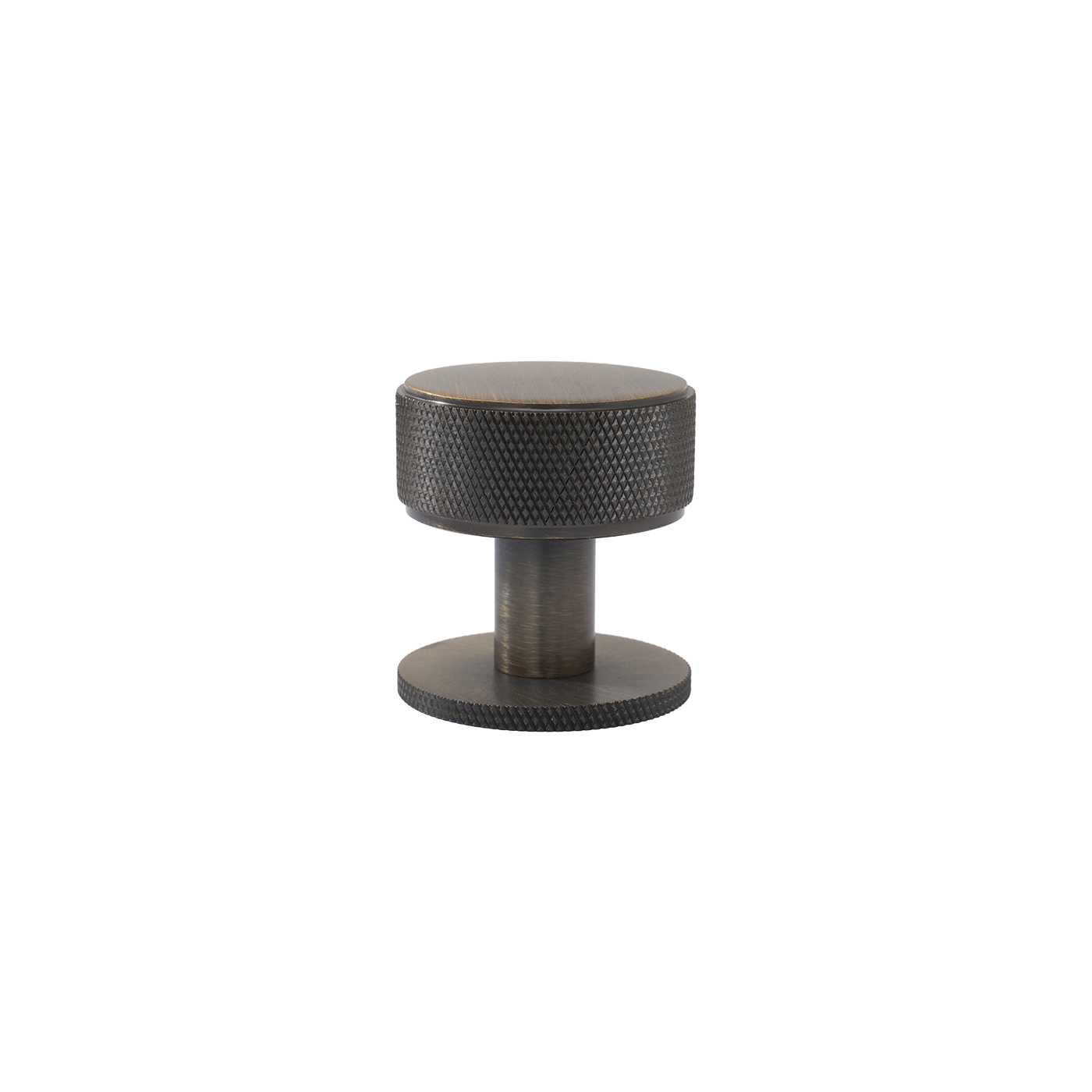 Momo Belgravia Knurled Round Knob Solid Brass 35mm in Dark Brushed Brass