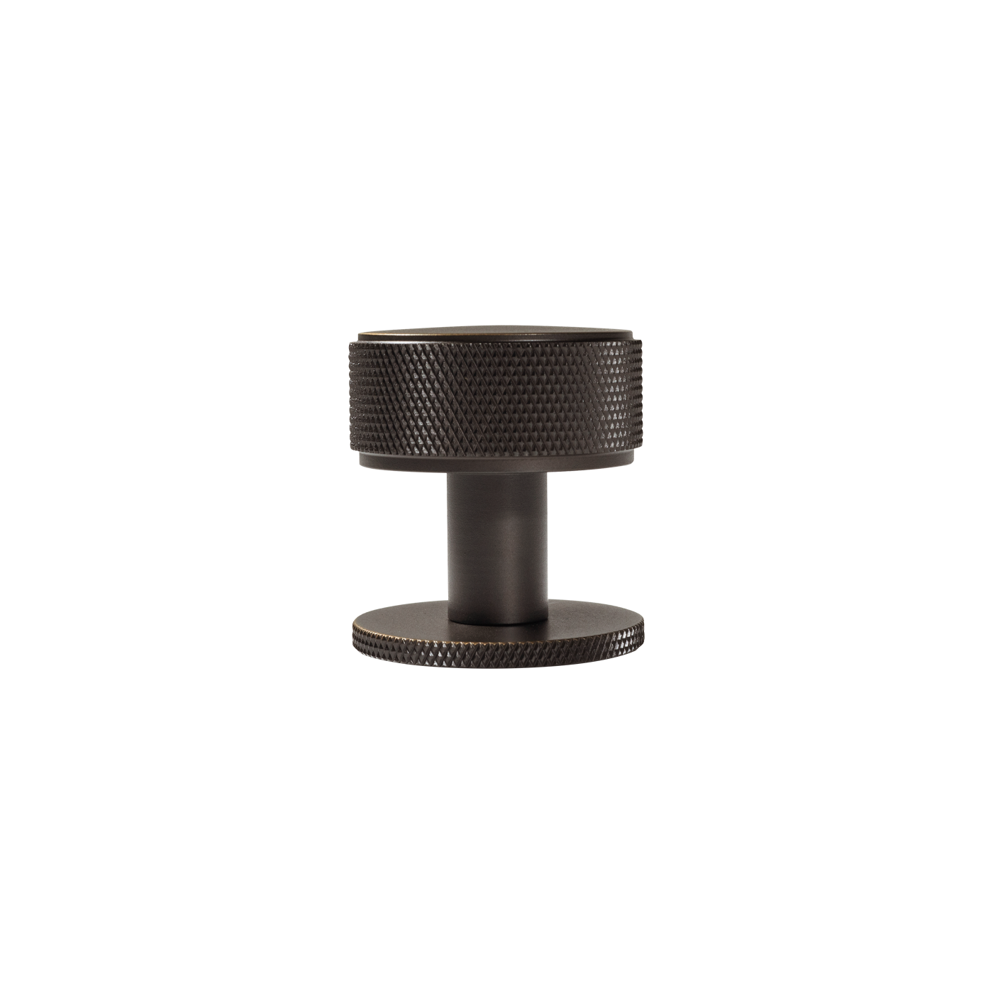 Momo Belgravia Knurled Round Knob Solid Brass 35mm in Dark Bronze
