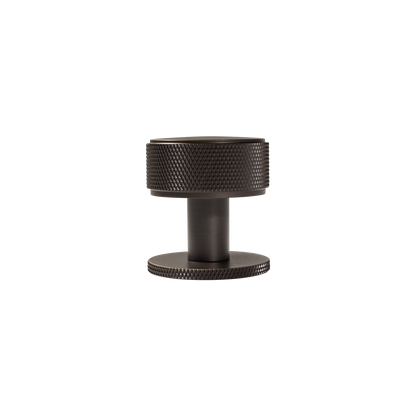 Momo Belgravia Knurled Round Knob Solid Brass 35mm in Dark Bronze