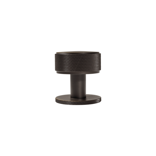 Momo Belgravia Knurled Round Knob Solid Brass 35mm in Dark Bronze