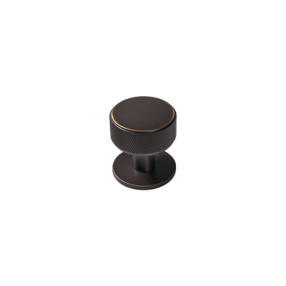 Momo Belgravia Knurled Round Knob Solid Brass 35mm in Dark Bronze (1)