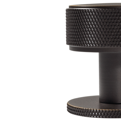 Momo Belgravia Knurled Round Knob Solid Brass 35mm in Dark Bronze (2)