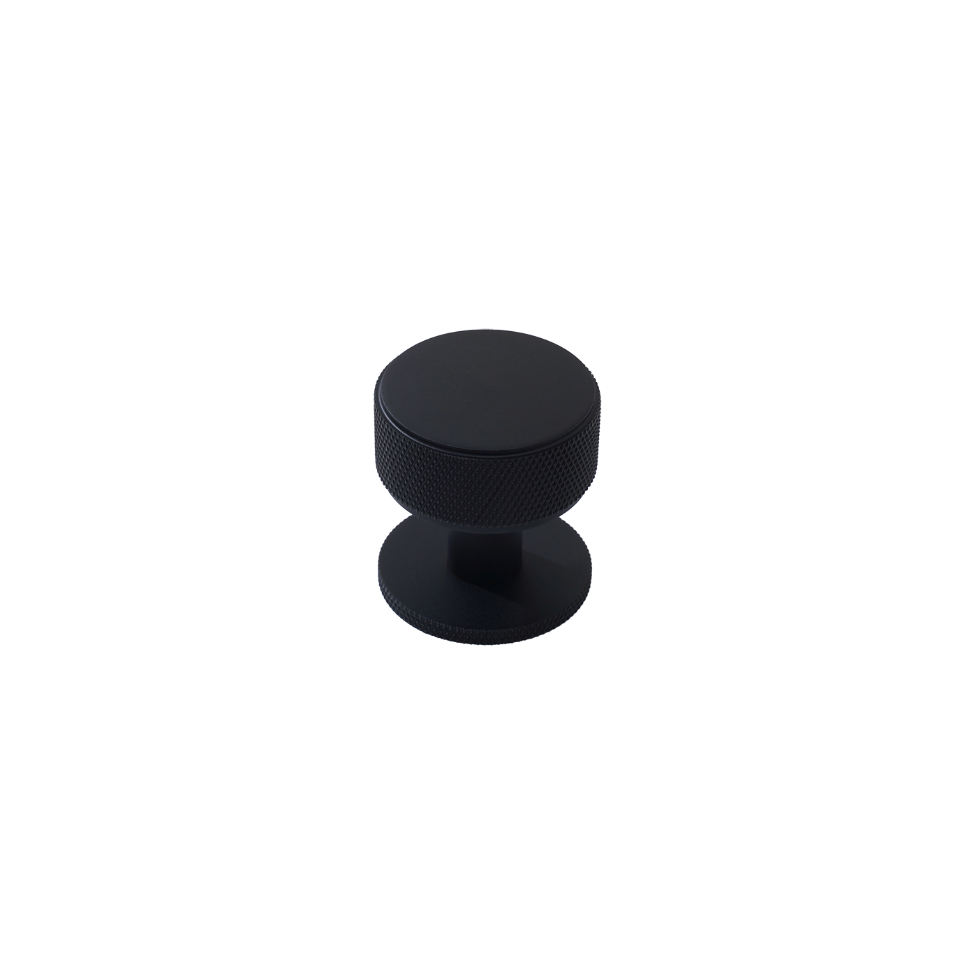 Momo Belgravia Knurled Round Knob Solid Brass 35mm in Matt Black (1)