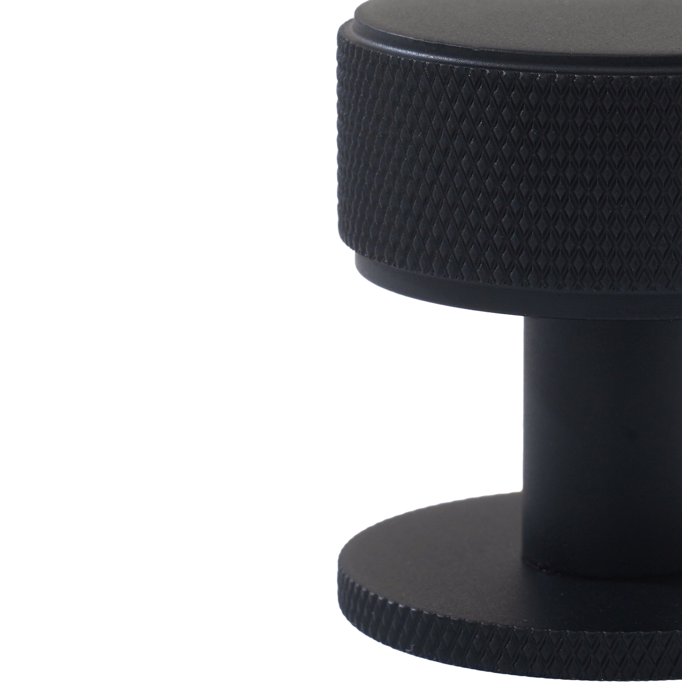 Momo Belgravia Knurled Round Knob Solid Brass 35mm in Matt Black (2)