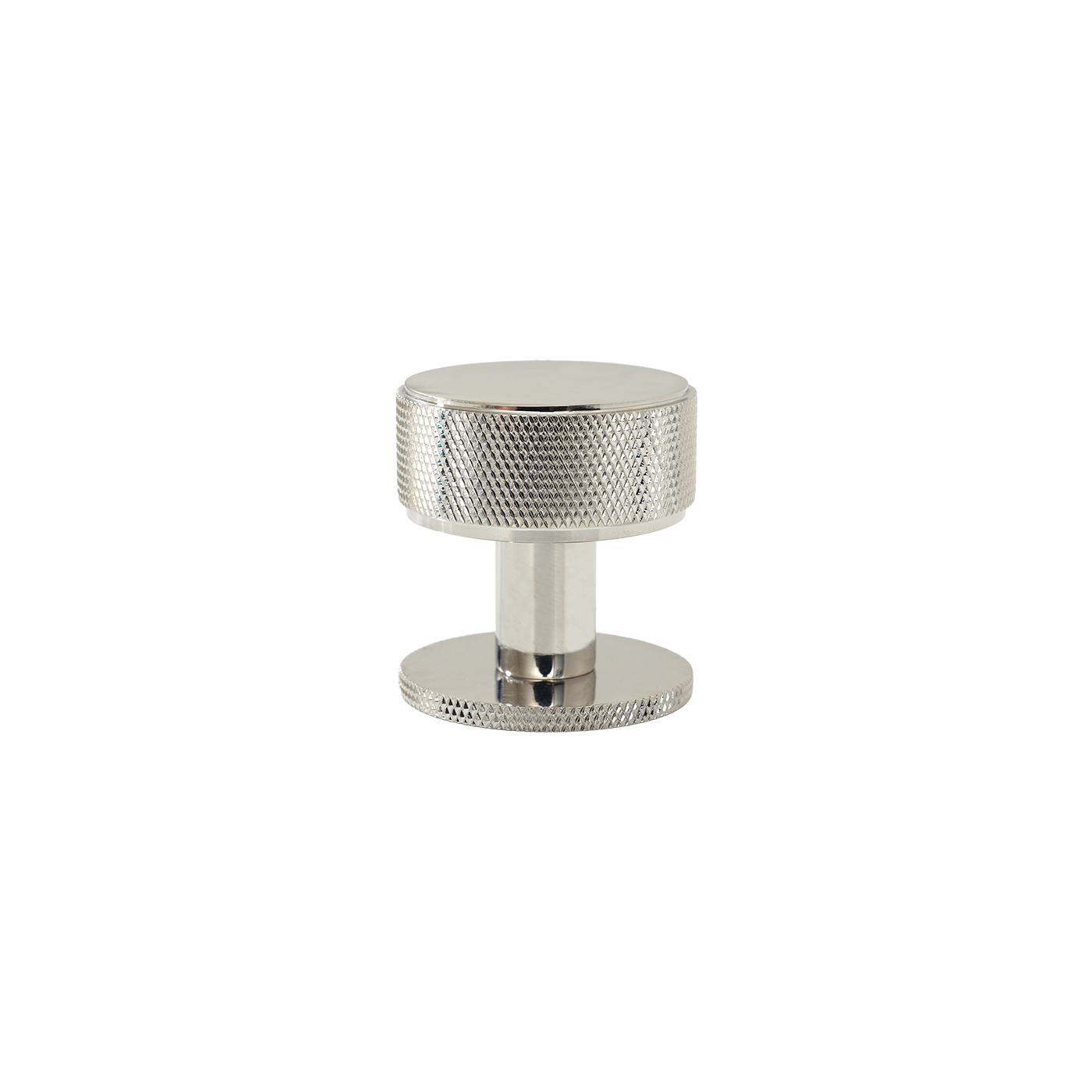 Momo Belgravia Knurled Round Knob  Solid Brass 35mm in Polished Nickel