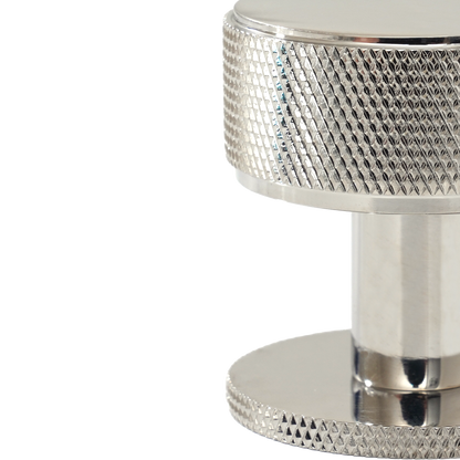 Momo Belgravia Knurled Round Knob  Solid Brass 35mm in Polished Nickel (2)