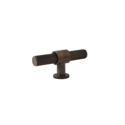 Momo Belgravia Knurled T Knob Solid Brass 82mm in Bronze