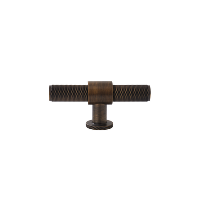 Momo Belgravia Knurled T Knob Solid Brass 82mm in Bronze (1)