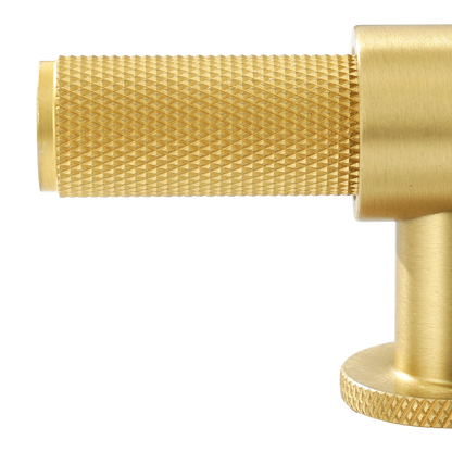 Momo Belgravia Knurled T Knob Solid Brass 82mm in Brushed Satin Brass (2)