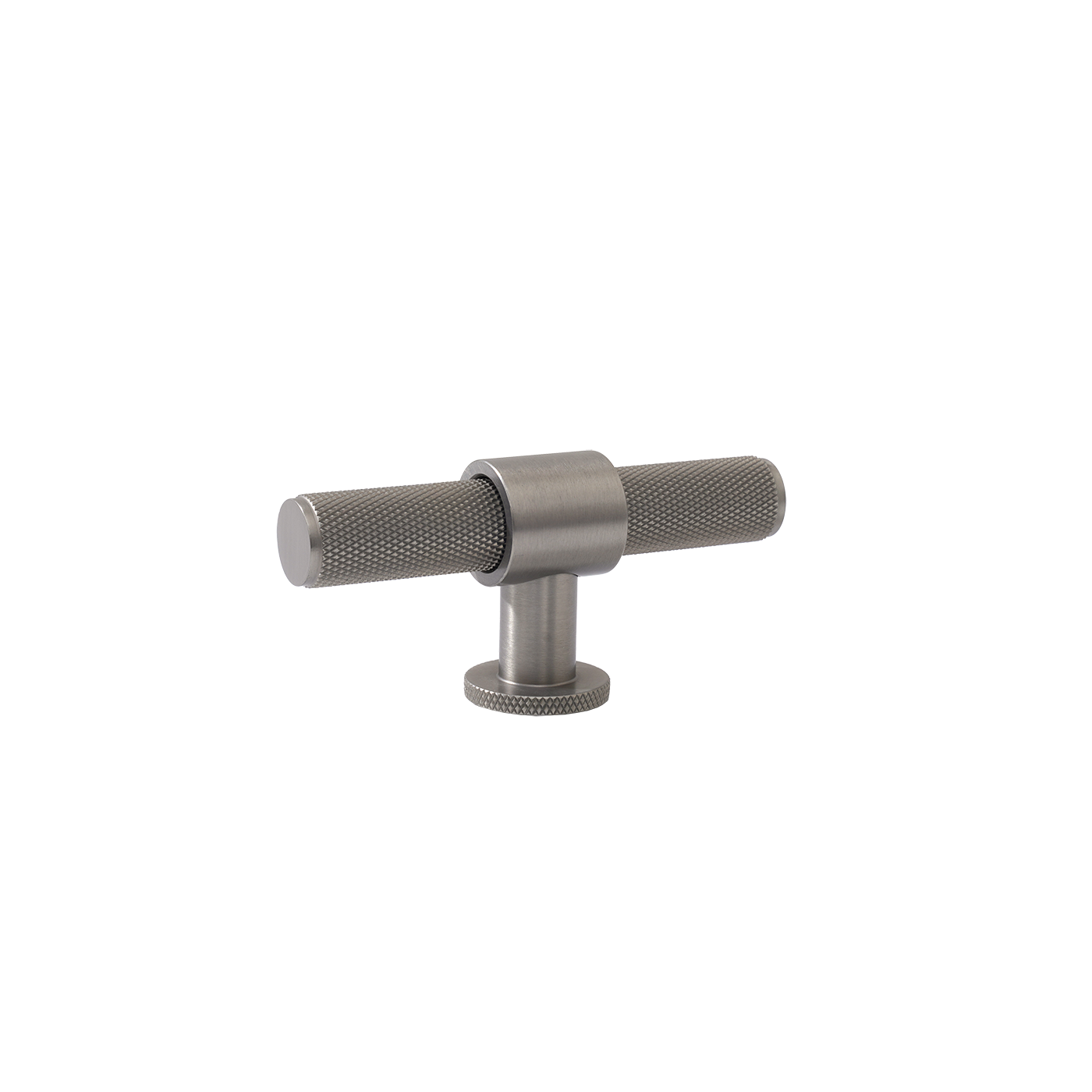 Momo Belgravia Knurled T Knob Solid Brass 82mm in Dull Brushed Nickel