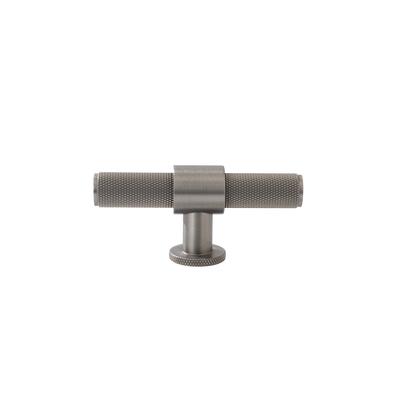 Momo Belgravia Knurled T Knob Solid Brass 82mm in Dull Brushed Nickel (1)