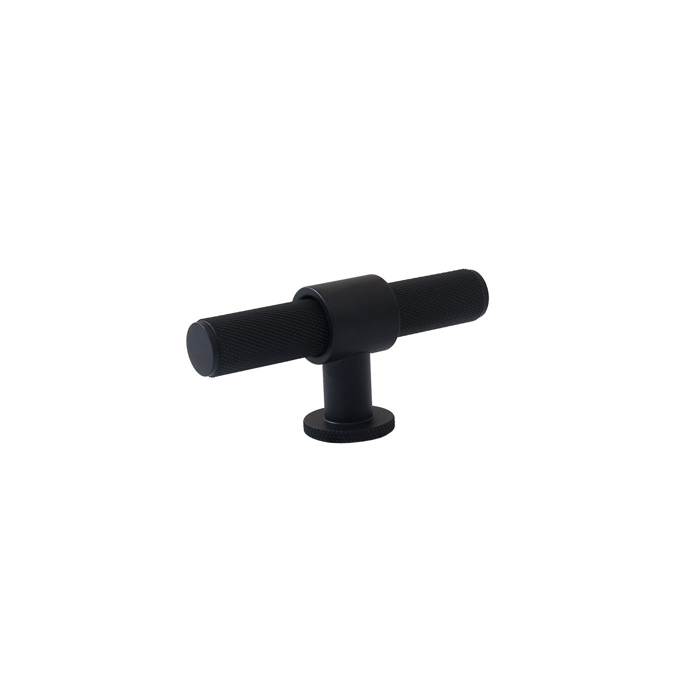 Momo Belgravia Knurled T Knob Solid Brass 82mm in Matt Black